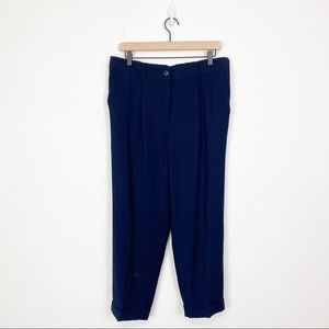 ✨LOFT✨Navy Cropped Slacks 🌼